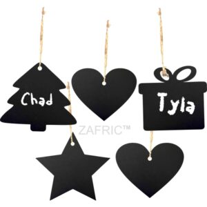 Christmas Shaped Chalkboard Gift Tags Set of 5