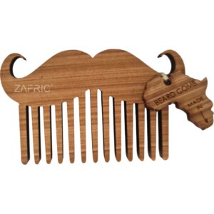 Beard Comb Moustache x 2 (Wood and Black)