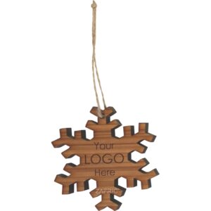 Giftique Snowflake Decoration – Natural Wood Wood Snowflake Decoration
