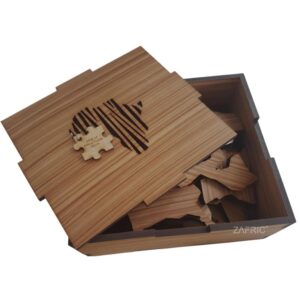 Africa Map Puzzle in Wooden Box