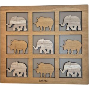 Wooden Tic Tac Toe – Rhino & Elephant Naturals