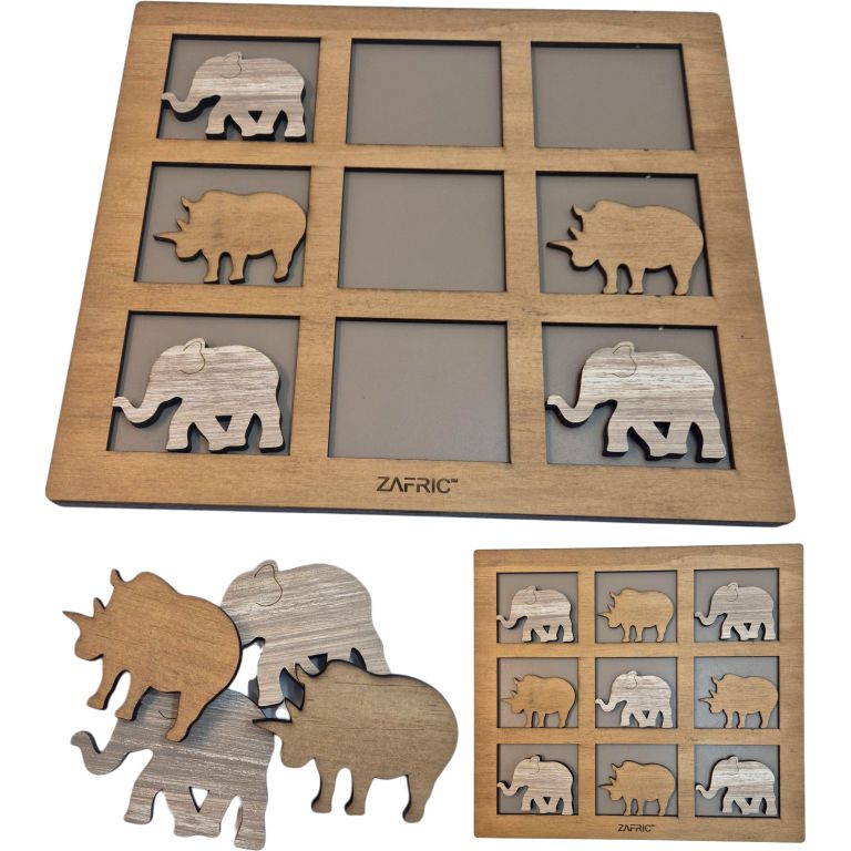 Wooden Tic Tac Toe – Rhino & Elephant Naturals