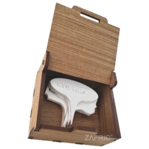 Giftique Cheese Markers 02 Set of 5 Cheese Markers in a Wooden Box
