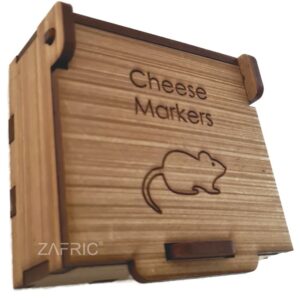 Set of 5 Cheese Markers in a Wooden Box
