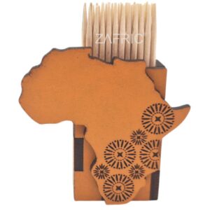 Toothpick Holder Africa Orange Shwe Shwe