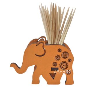 Toothpick Holder Elephant Orange Shwe Shwe