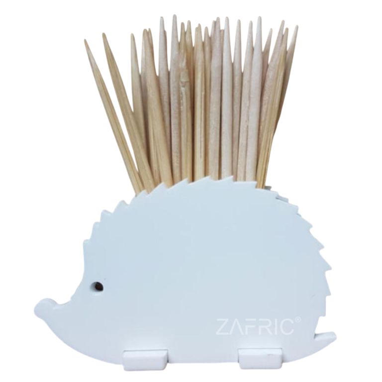Toothpick Holder Hedgehog White