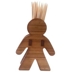 Toothpick Holder Man Wood