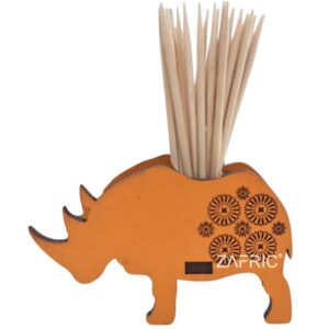 Toothpick Holder Rhino Orange Shwe Shwe