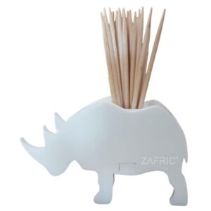 Toothpick Holder Rhino White