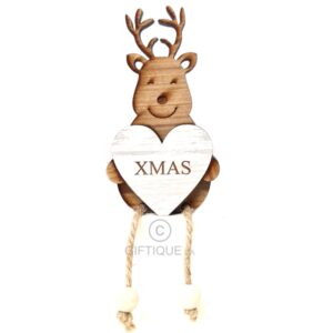 Sitting Reindeer Dangly Legs Set of 3
