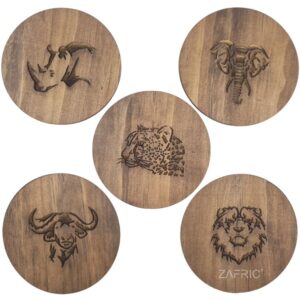 Giftique Big 5 Coasters with Stand 2 Big 5 Coasters with Stand