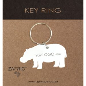 Key Ring Hippo Wood