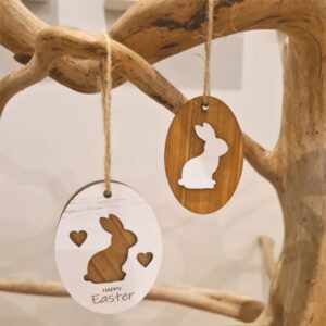 Bunny Oval White Set of 2