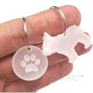 Cat and Dog Wine Glass Charms on Backers Frosted 2 Standard Wine Glass Charm Deal 24 Units + Stand