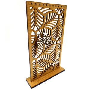 Leaf Earring Stand Wood