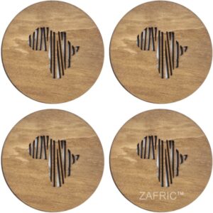 Africa Cut Out Coaster Set of 4