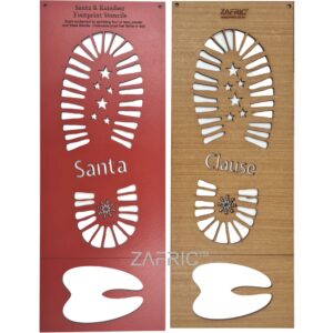 Santa and Reindeer Foot Print Stencil