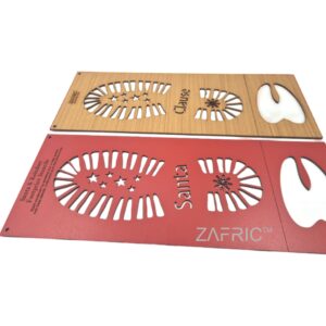 Santa and Reindeer Foot Print Stencil
