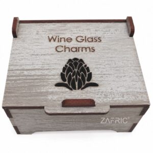 Wine Glass Charms Botanicals Stone Wash
