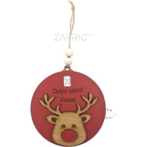 Countdown to Christmas Ornament Round Reindeer