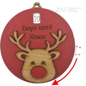 Countdown to Christmas Ornament Round Reindeer