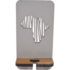 Africa Cut-out Phone Stand Grey