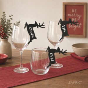 Reindeer Chalkboard Glass Markers Set of 6