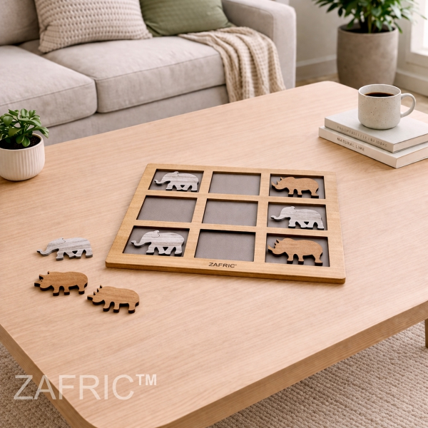 Wooden Tic Tac Toe – Rhino & Elephant Naturals