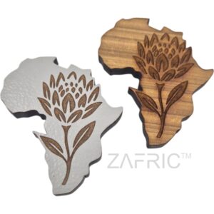Africa Protea Shaped Magnet Set of 2