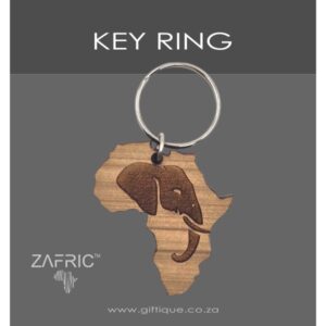 Key Ring Africa Elephant Silhouette