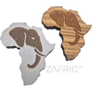 Africa Elephant Silhouette Magnet Set of 2