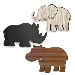 Magnet Baby Rhino Elephant and Hippo