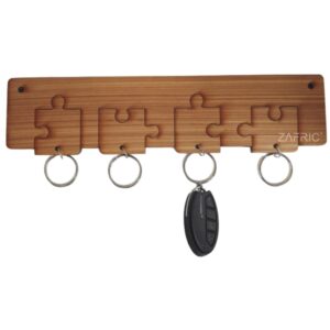 Puzzle Key Holder with 4 Key Rings