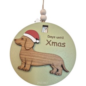 Christmas Countdown Ornament - Sausage Dog