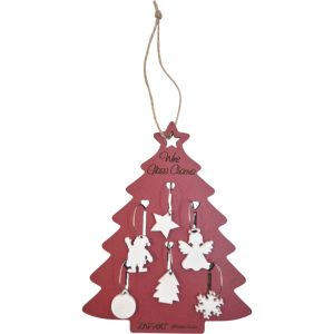 Christmas Tree Wine Charm Set Red