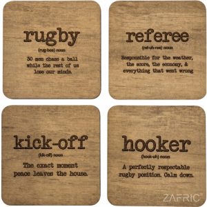 Coasters - Rugby with Stand