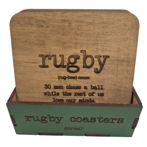 Coasters – Rugby 3 Giftique ZA Rugby Coasters Set of 4 South Africa