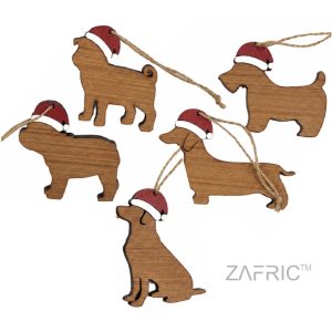 Dogs with Santa Hats (Pack of 5)