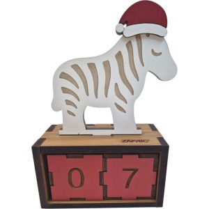 Santa Safari Countdown Calendar - Zebra