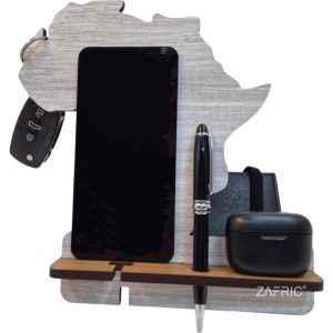 Africa Shaped Docking Station - Grey Wash