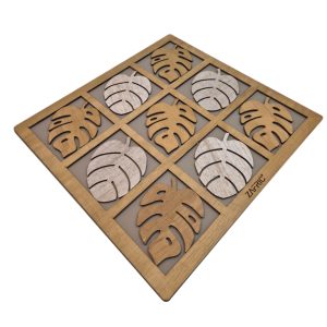 Botanical Tic-Tac-Toe Coaster Set B