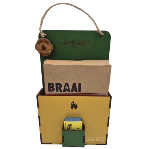 Braai Caddy – Green and Mustard 3 Giftique ZA Braai Caddy Green and Mustard South Africa