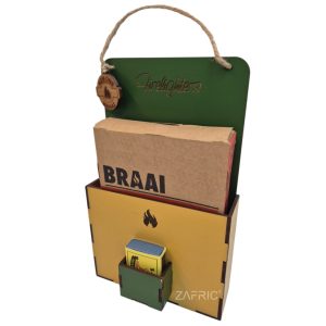 Giftique ZA Braai Caddy Green and Mustard South Africa