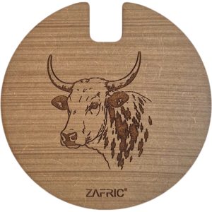 Licence Disc Holder - Nguni Natural Wood Finish