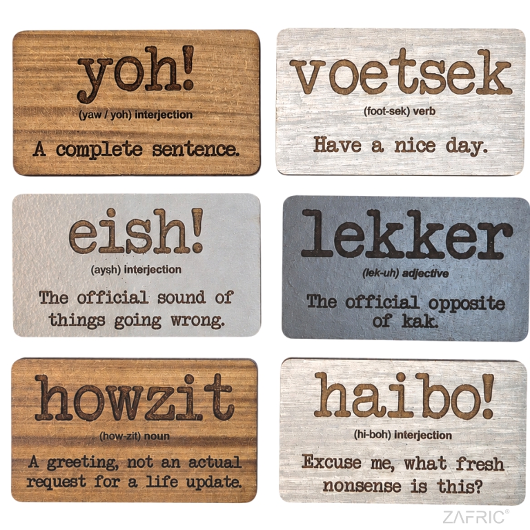 Local Lingo Fridge Magnets - Set of 6