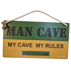 Giftique ZA Man Cave Sign Green and Mustard South Africa