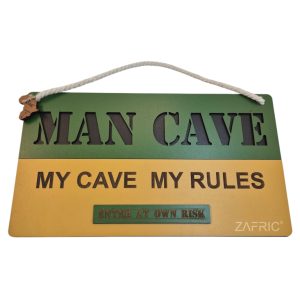 Giftique ZA Man Cave Sign Green and Mustard South Africa