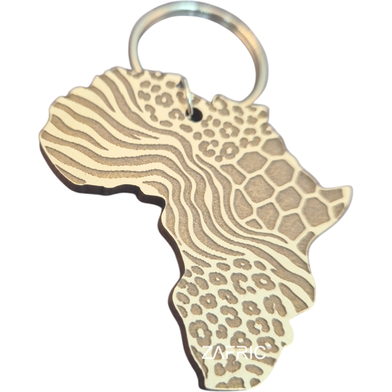 Mix Animal Print Africa Keyrings - Cream